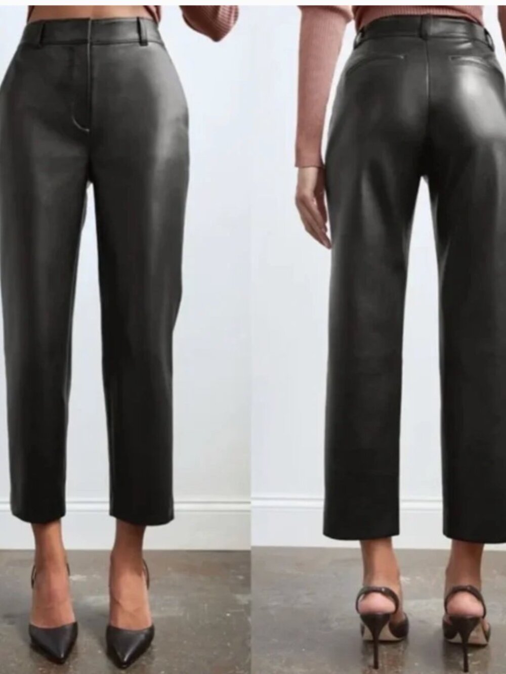 Aritzia Babaton Black Vegan Leather Pants